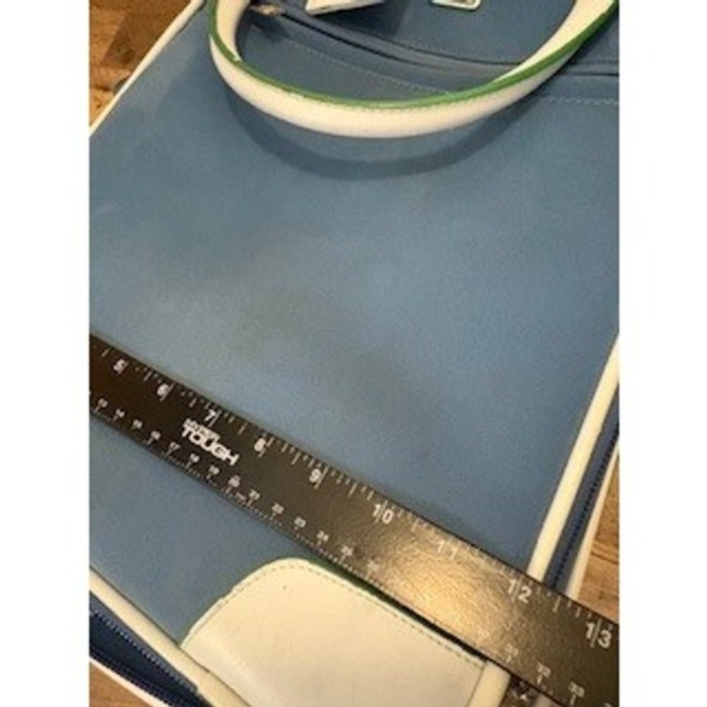 Diane von Furstenberg Rolling Suitcase Blue White Trim Carry On Luggage 19 Inch - Picture 7 of 15